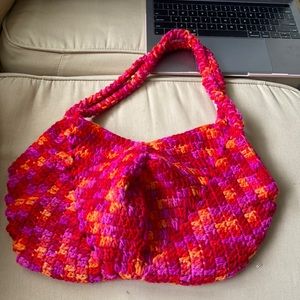 Handmade crochet tote/ fruit bag